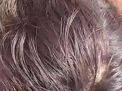 amateur wife slurps cock then bends for doggy cumshot in mouth out in bushes!