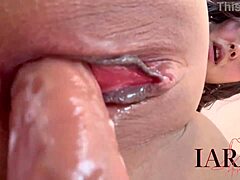 curvy latina's fat pussy overflows with creamy milk load