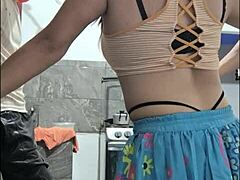 Craving big cock stepsister fuck after her sexy skirt tease