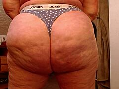 dawnskye1962's third cum-soaked panty vid teases nick with hairy mature fingering