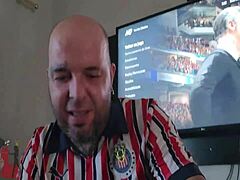 cuck hubby cleans creampie surprise from my gym pussy lick without noticing