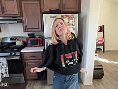 my step-mil jane cane seduces me with her curvy tits and blonde milf creampie pov