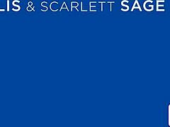 Petite Blonde Scarlett Sage Facesits Latina Emily Willis in Hot Tribbing 69