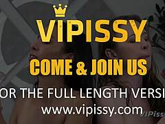 Lesbians guzzling golden piss straight from pussies