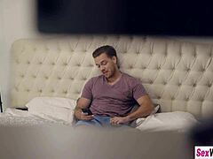 petite stepsis audrey royal catches stepbro jerking and sucks his throbbing cock