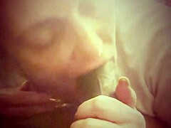 Fat curvy black milf slurps big black cock unleashing sloppy gum pleasure deepthroat