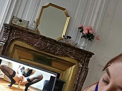 My French amateur girlfriend sucks me off while watching Julynovember's dirty talk cum in mouth homemade clip