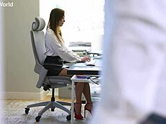 hey check out horny milf christy love seducing her bbc coworker for a wild dp threesome