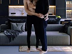 hot desi indian couple sneaks into the room for intense hardcore sex with boob kissing and ass licking