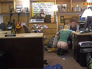 i watched blonde babe get screwed in office